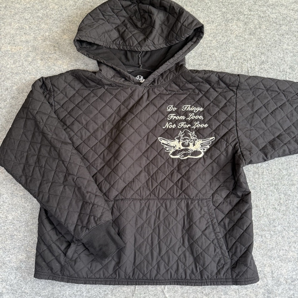 Boys Lie Black Quilted Hoodie